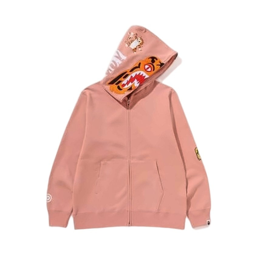 Eenk Graphic Design Zip-Up Hoodie With Tiger Motif