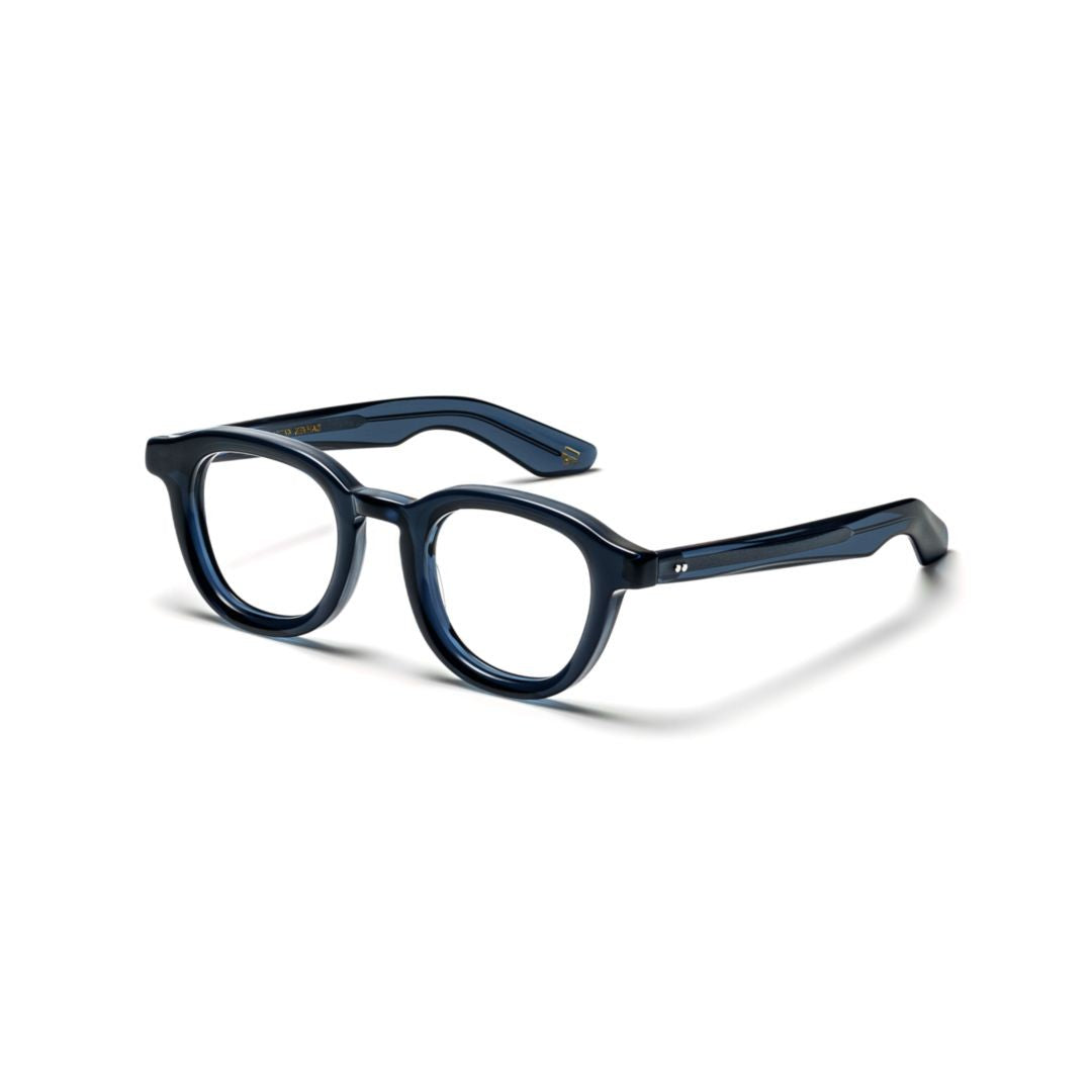 Moscot Or-Dah-O Dahven Rounded Acetate Eyeglasses With Metallic Accents