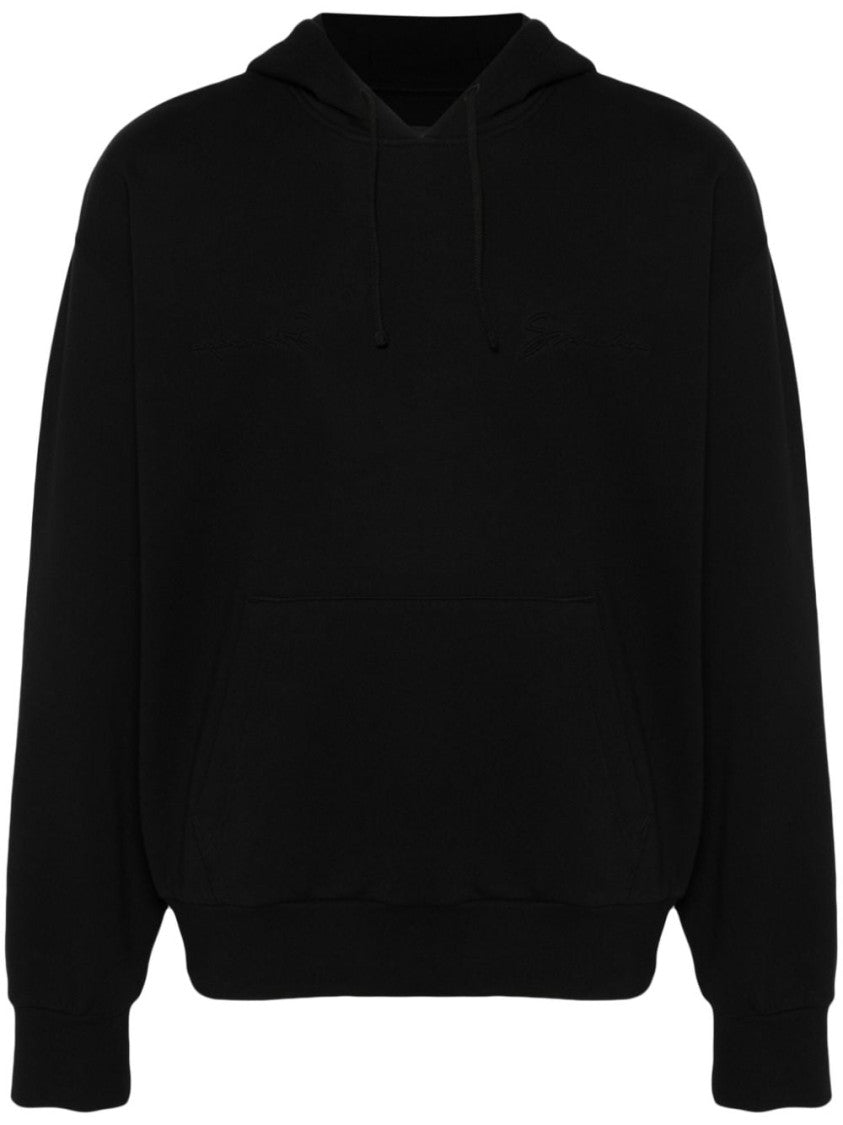 Givenchy Embroidered Black Cotton Jersey Hoodie