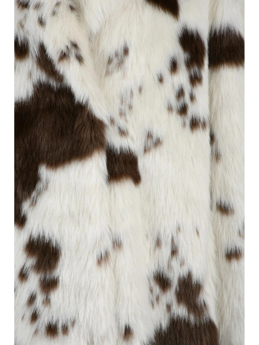 Mc2 Saint Barth Spotted Pattern Faux Fur Coat