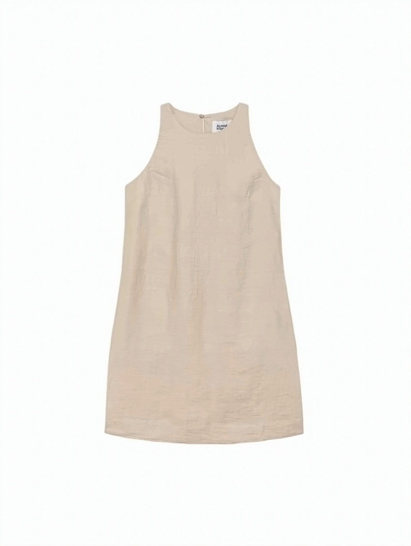 Alpha Studio Linen Sleeveless Short Dress