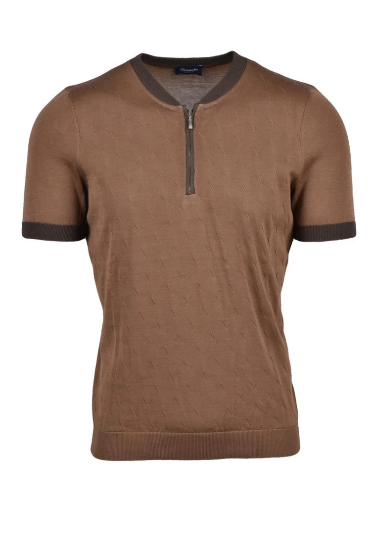 Drumohr Cotton Polo Shirt - Brown