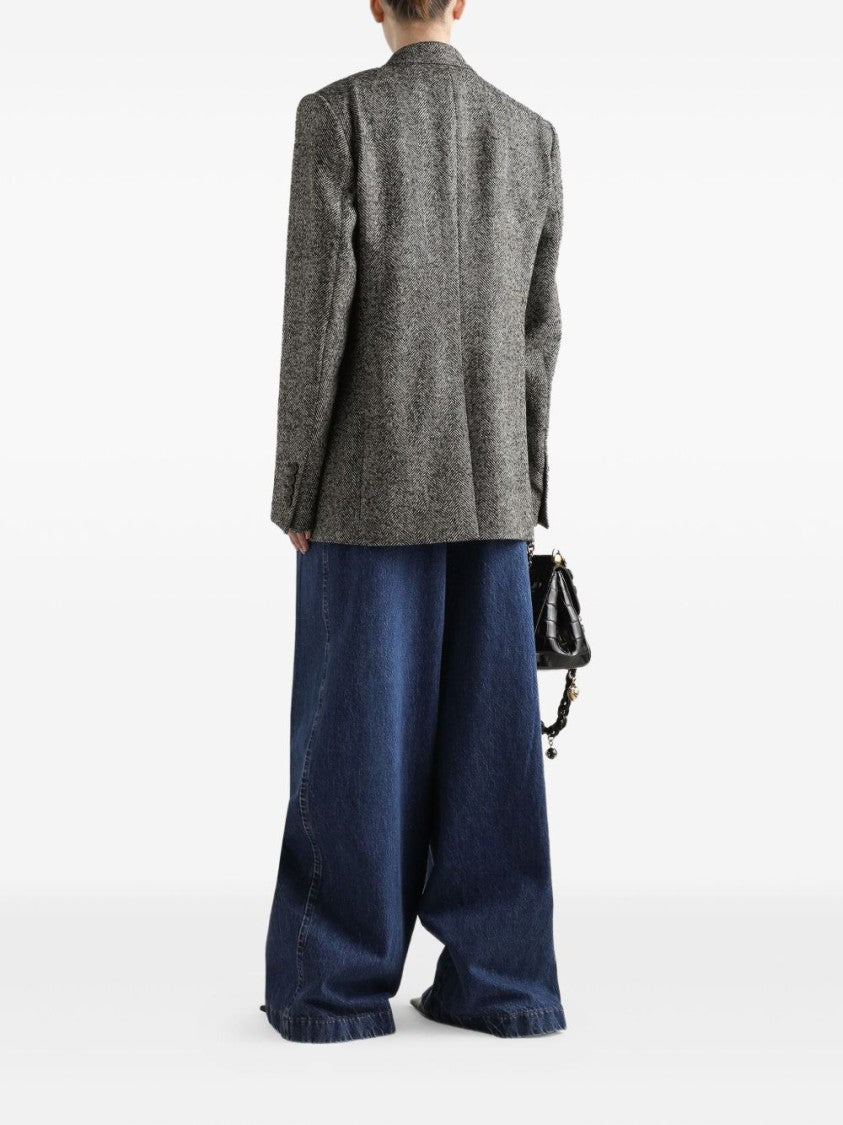 Dolce & Gabbana Five-Pocket Denim Trousers With High Waist
