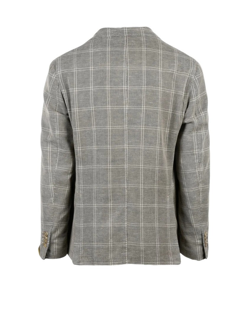 L.B.M. 1911 Beige Unlined Cotton-Blend Blazer