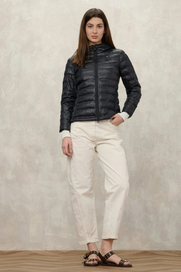 Blauer Navy Lightweight Hooded Quilted Polyamide Puffer Jacket