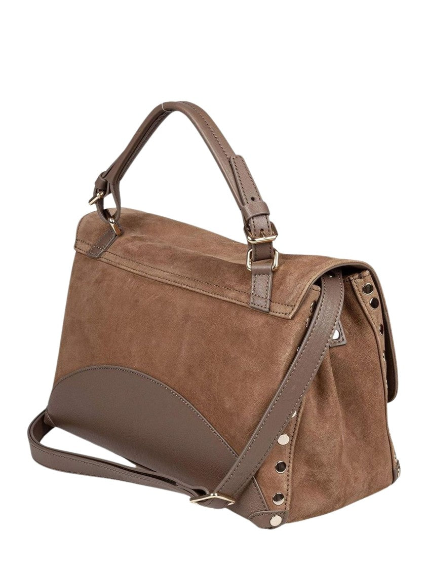 Zanellato Green Structured Suede Shoulder Bag