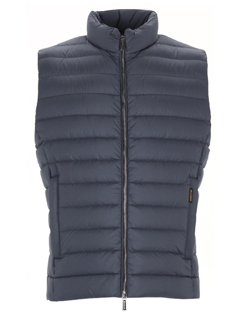 Moorer Blue Calaf-S3 Polyamide Quilted Vest