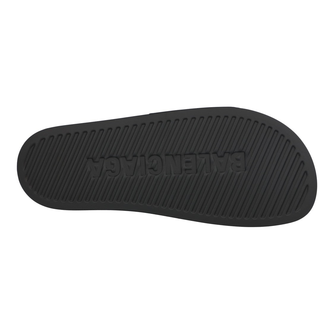 Balenciaga Logo Band Rubber Slide Black