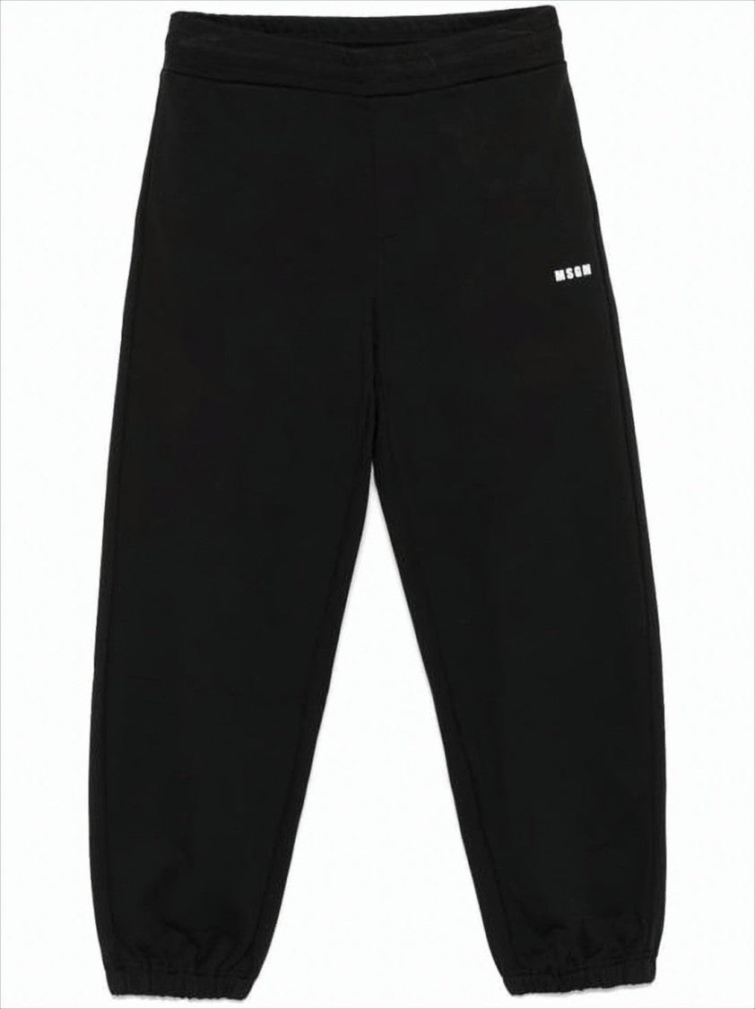 Msgm Relaxed Fit Black Jogger Pants