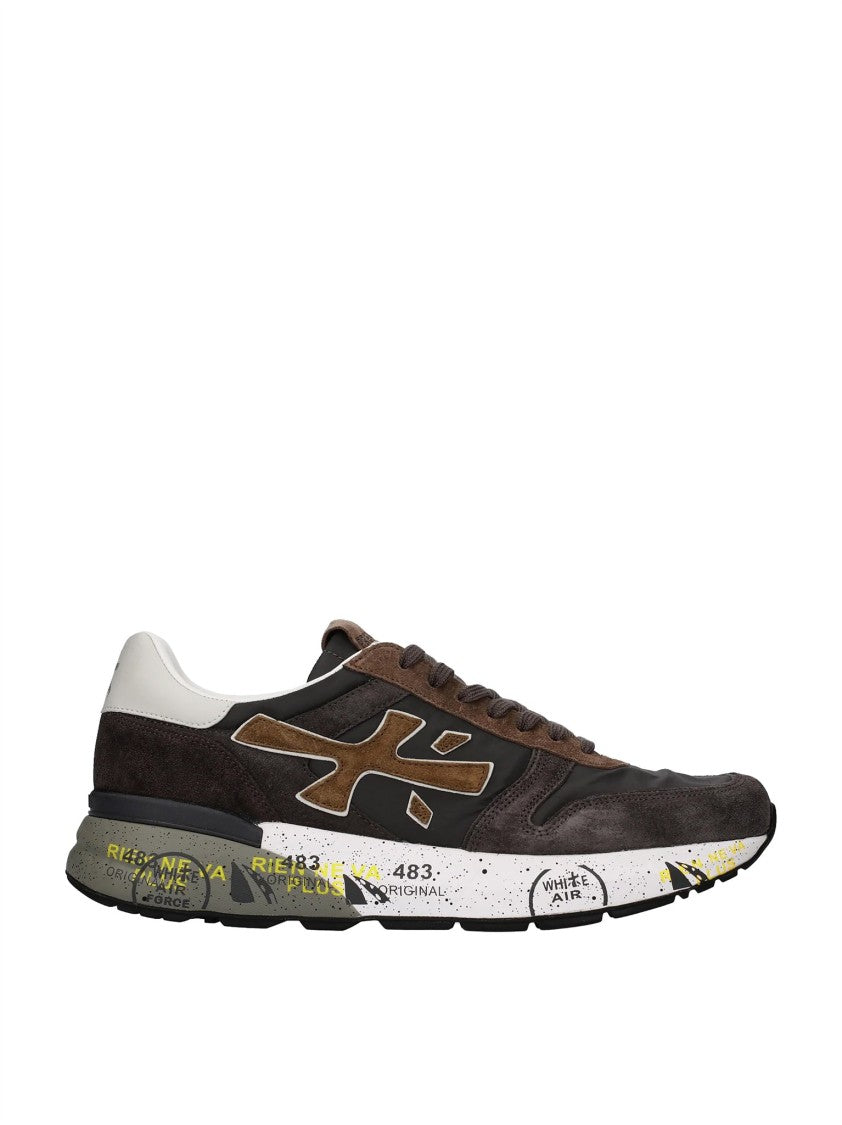 Premiata Sleek Low-Profile Artistic Midsole Sneakers