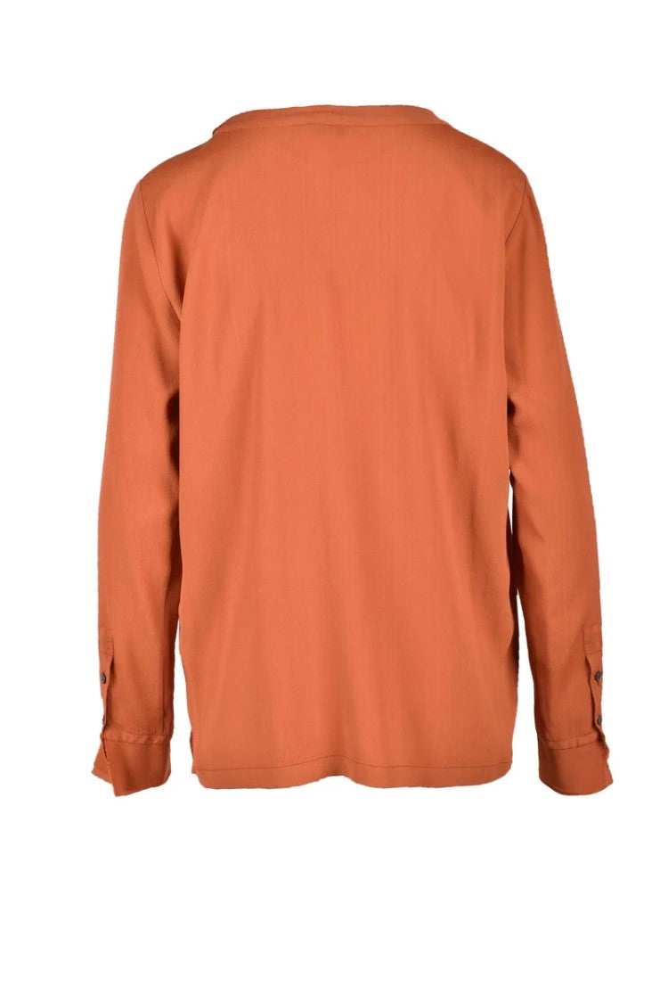Her Shirt Viscose/Silk Blouse - Orange