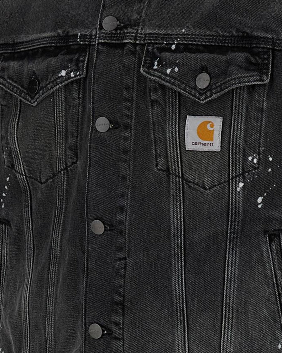 Carhartt Wip Black Helston Destroy Wash Denim Jacket