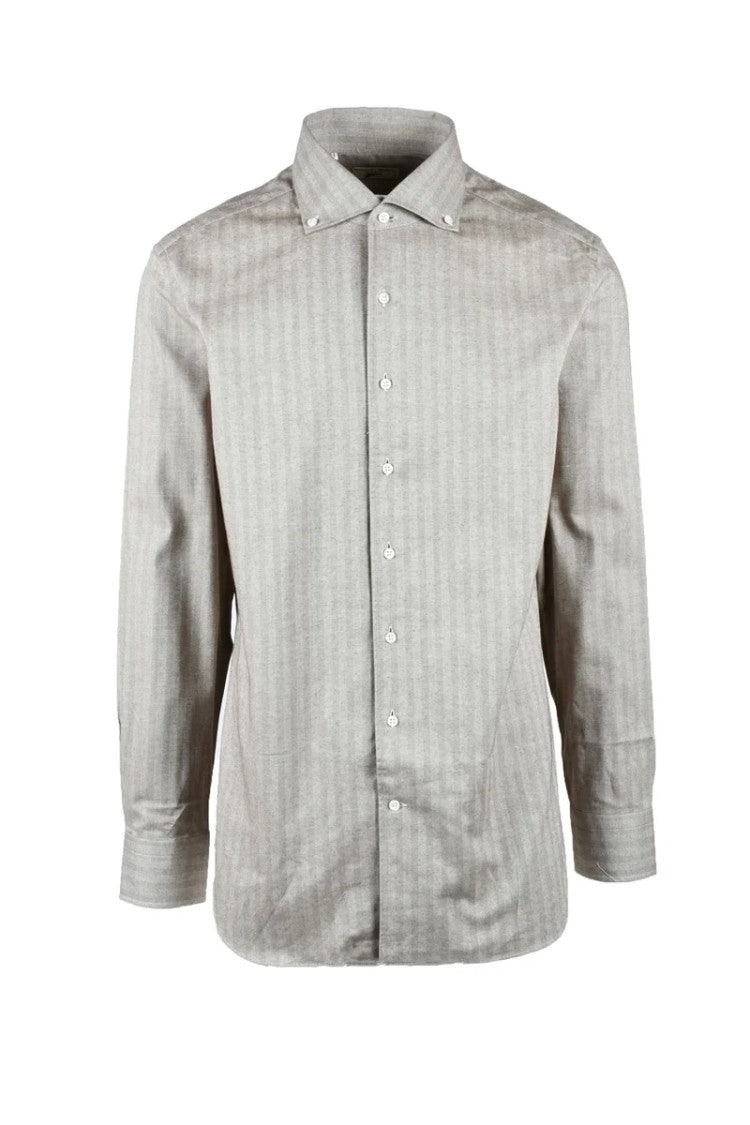 Emanuele Maffeis Beige Cotton Shirt