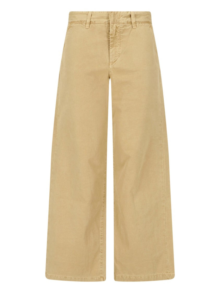 Jeanerica Wide-Leg High-Waist Jeans With Buttoned Welt Pockets