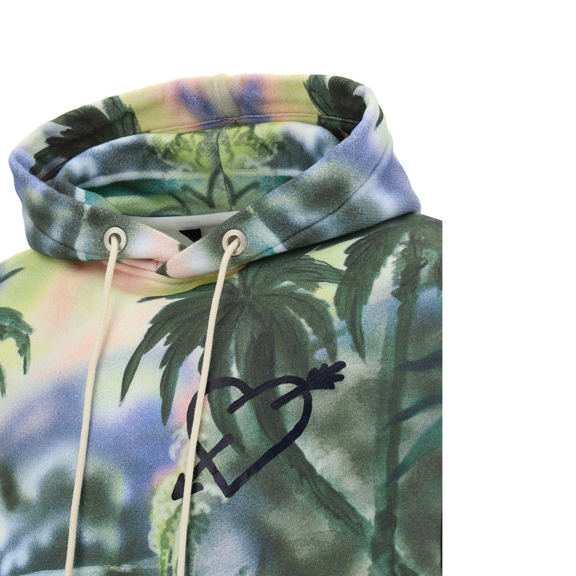 Palm Angels Cotton Logo Hooded Sweatshirt