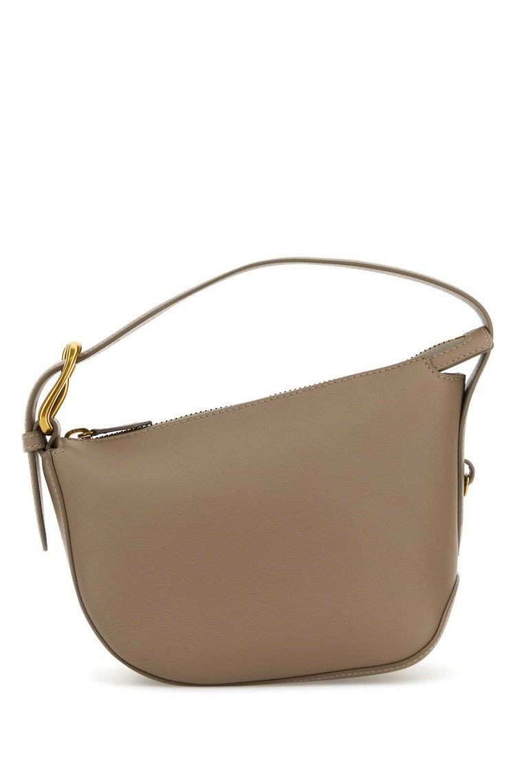 J&M Davidson Cappuccino Leather Zip Quiver Handbag