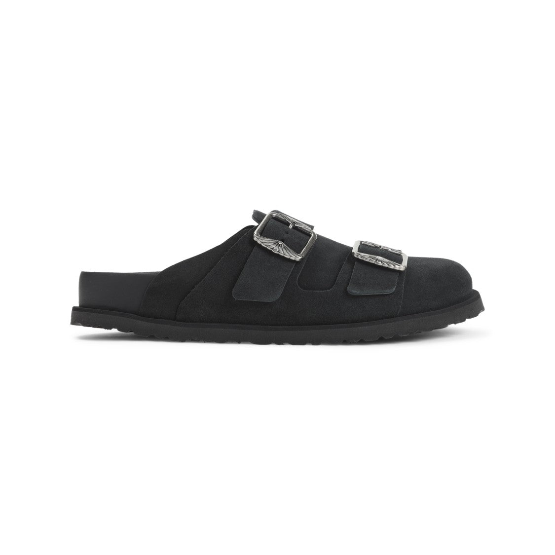 Birkenstock 222 West Black Suede Leather Mules