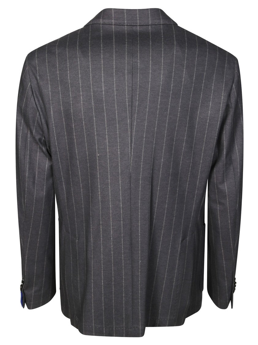Manuel Ritz Tailored Grey Pinstripe Blazer