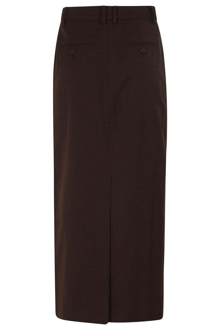 Dunst Minimalist H-Line Midi Skirt With Side Pockets