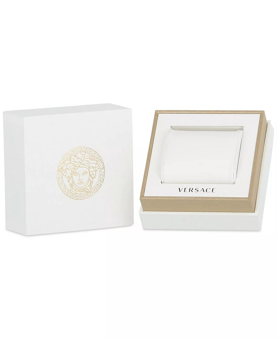 Versace Gold-Tone Stainless Steel Analog Watch With Textured Bezel