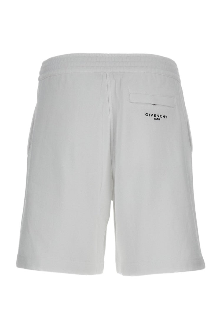 Givenchy White Cotton Shorts With Elastic Waistband