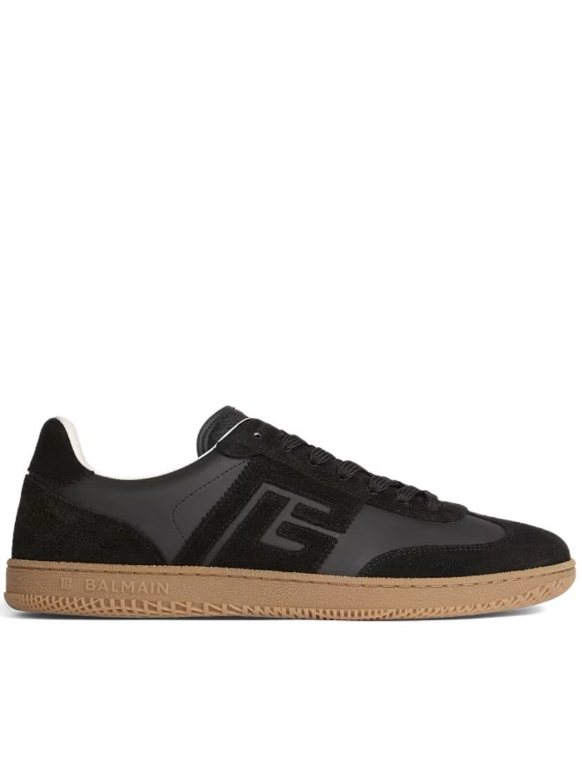 Balmain Black Low Top Lace Up Sneakers