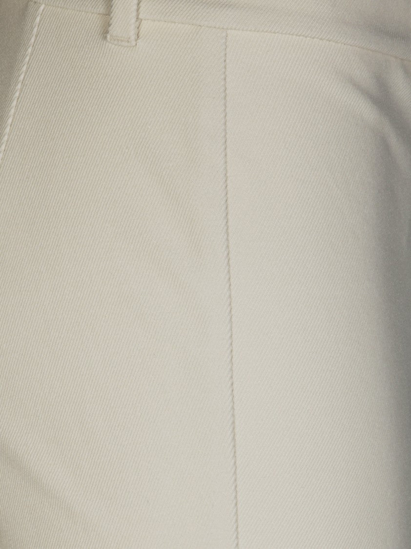 Max Mara Tailored Straight-Leg Pants With Subtle Texture