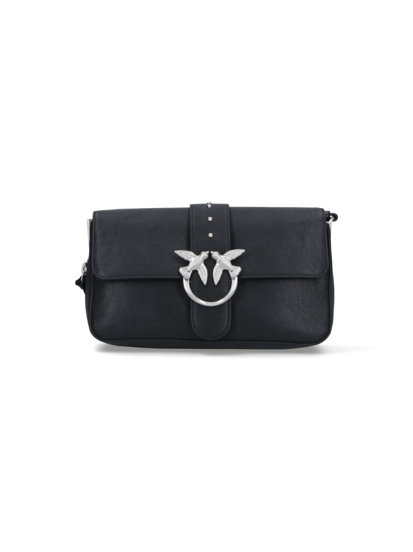Pinko Structured Black Handbag With Minimalist Design