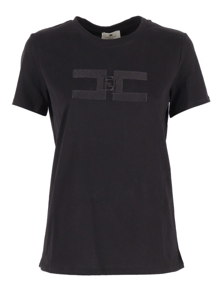 Elisabetta Franchi Short-Sleeved T-Shirt With Classic Crew Neck