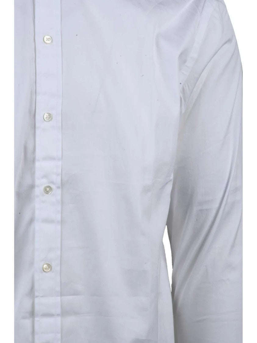 Polo Ralph Lauren White Classic Button-Down Cotton Formal Shirt