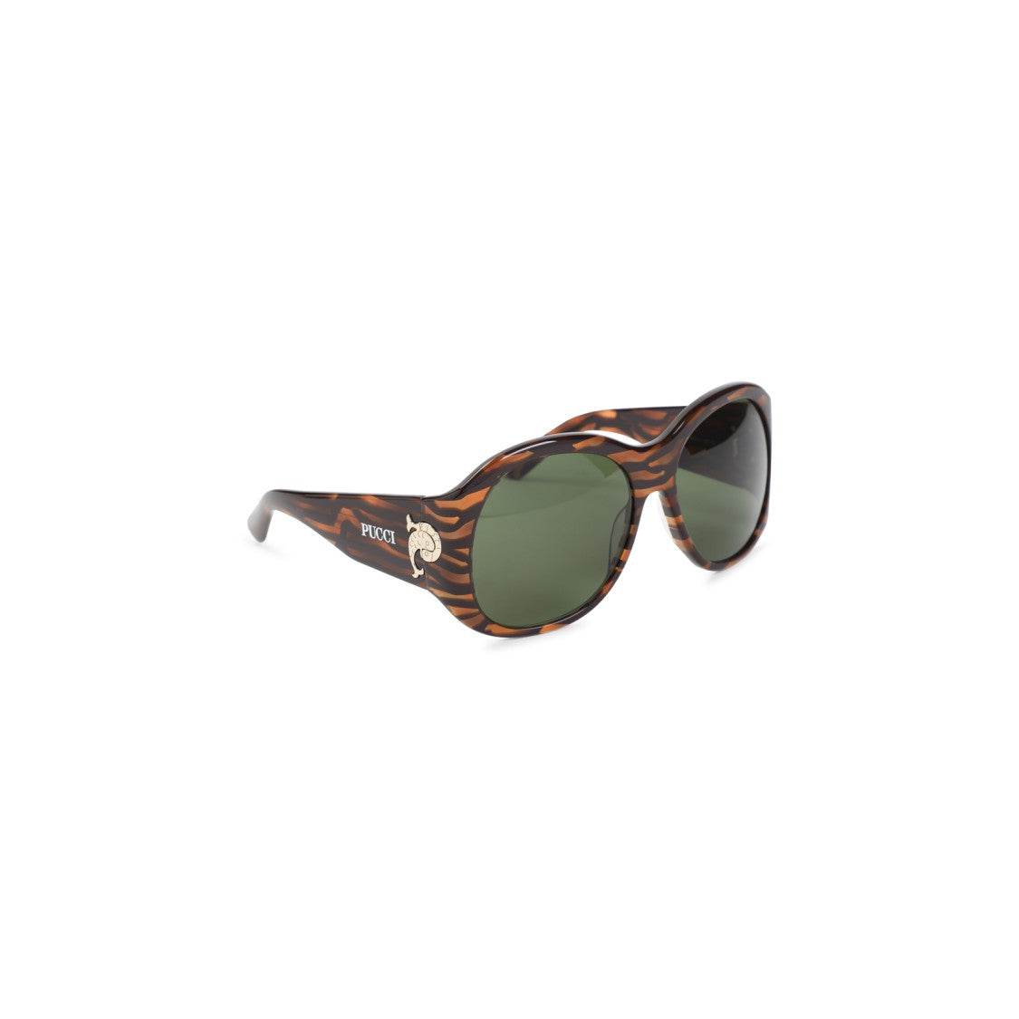Pucci Round Brown Acetate Sunglasses