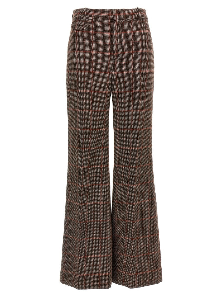 Chloé Check Wool Pants