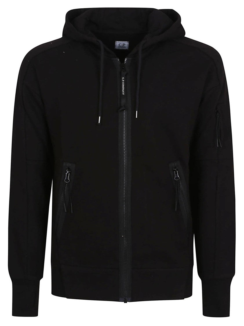 C.P. Company Regular Fit Black Zip-Up Sweatshirt