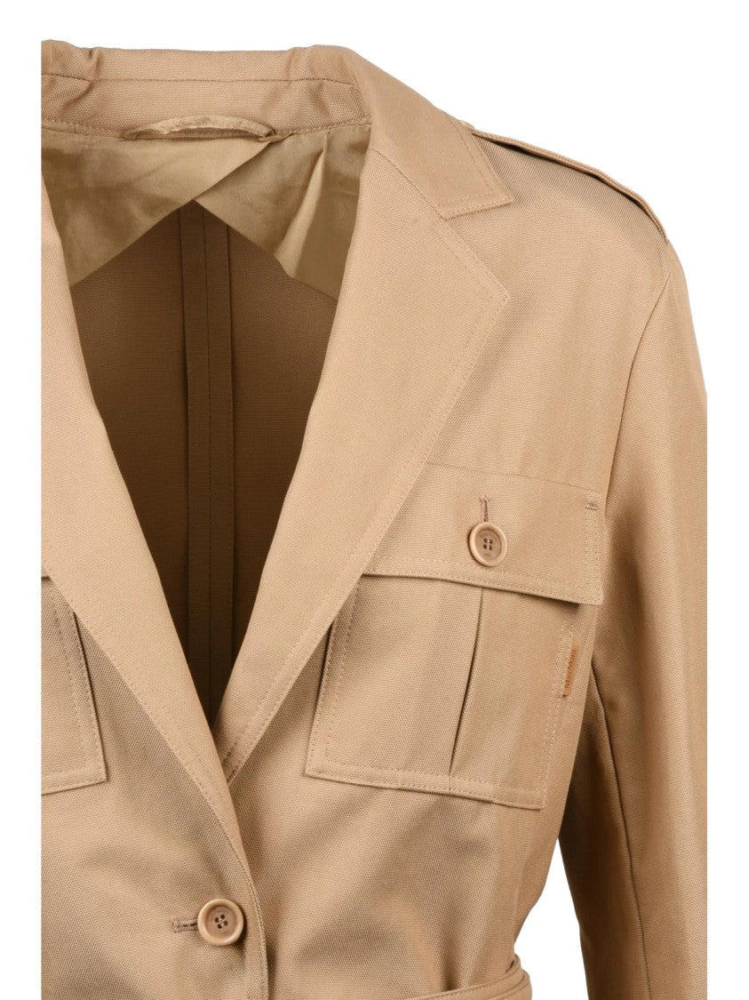 Max Mara Beige Cotton Sahariana Coat