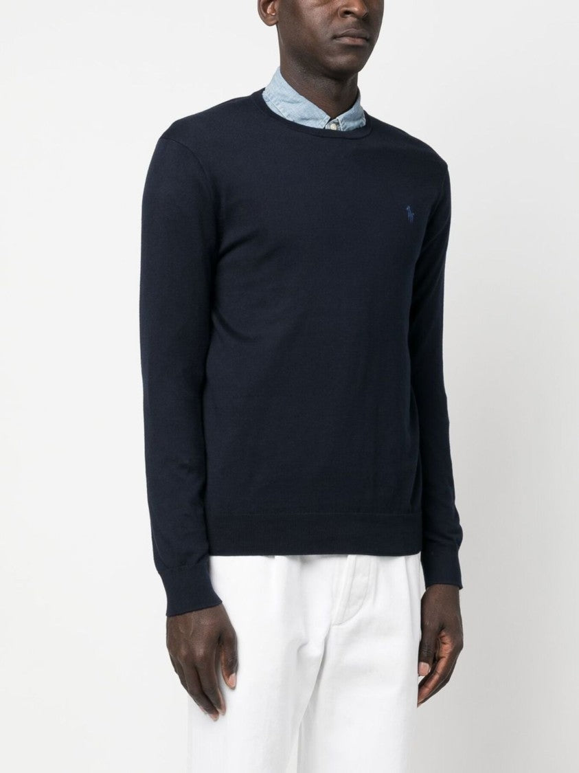 Polo Ralph Lauren Dark Navy Sweater Crew Neck Cotton Sweater