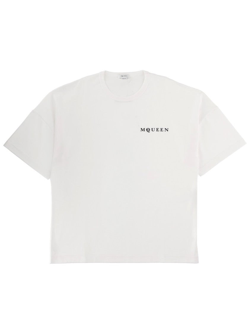 Alexander Mcqueen White Relaxed Boxy Fit Cotton T-Shirt