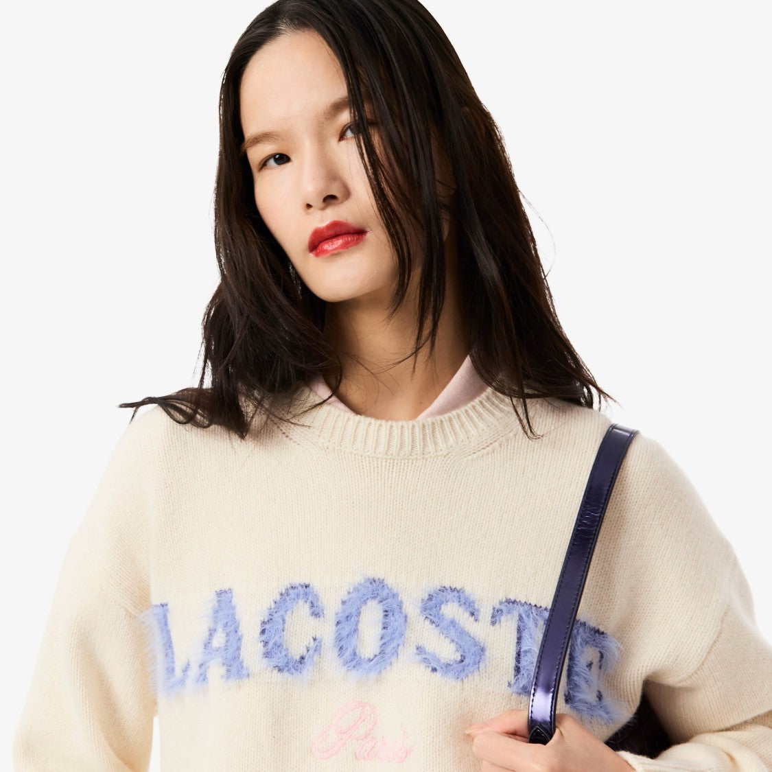 Lacoste Carded Wool Intarsia Sweater