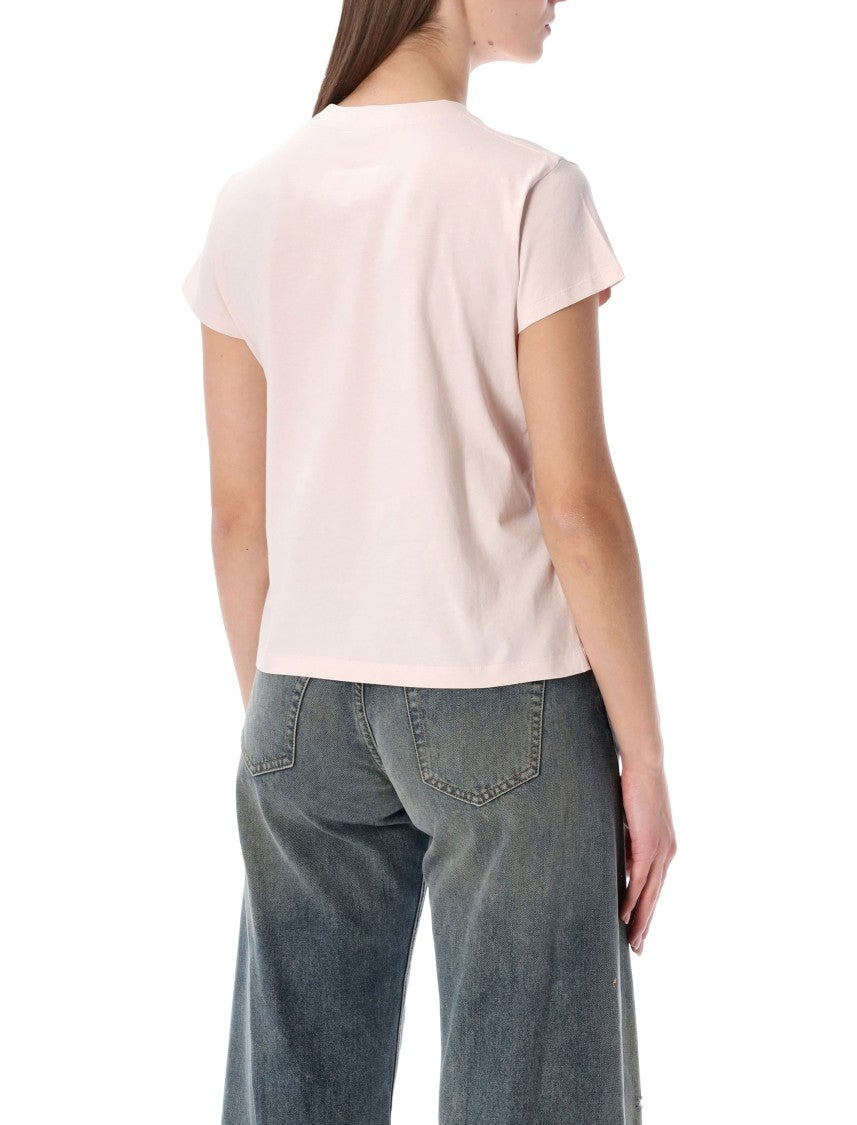 Mm6 By Maison Margiela Slim Fit Light Pink Cotton T-Shirt