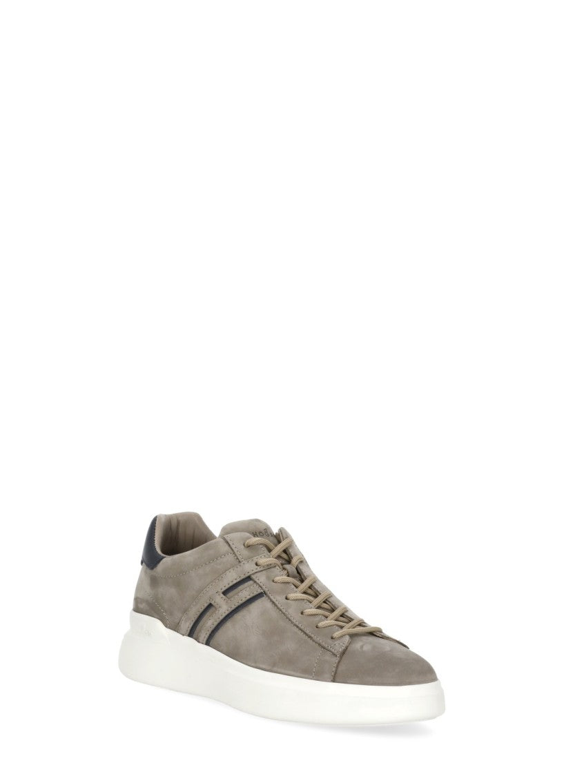 Hogan Beige Suede Low-Top Sneakers