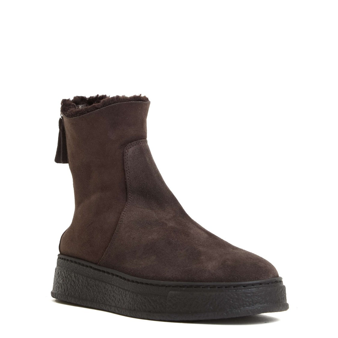 Agl Suede Ankle Boots With Fur Lining