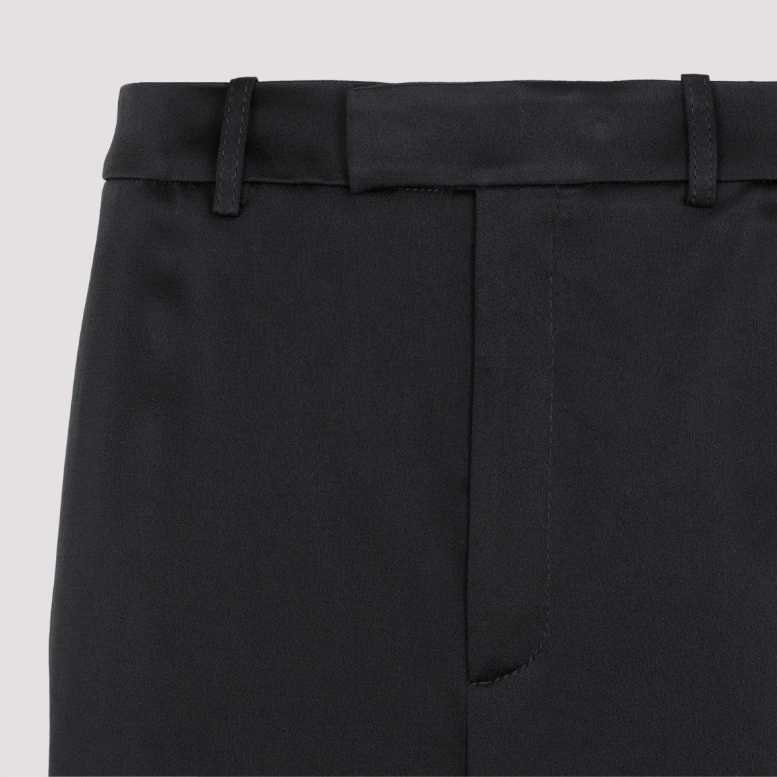 Saint Laurent Black Acetate Loose Fit Pants