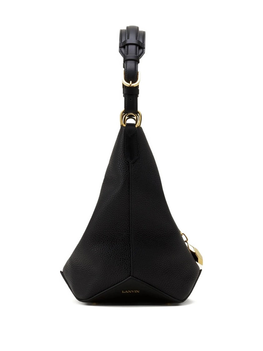 Lanvin Black Bucket Bag With Handle Calf Bag