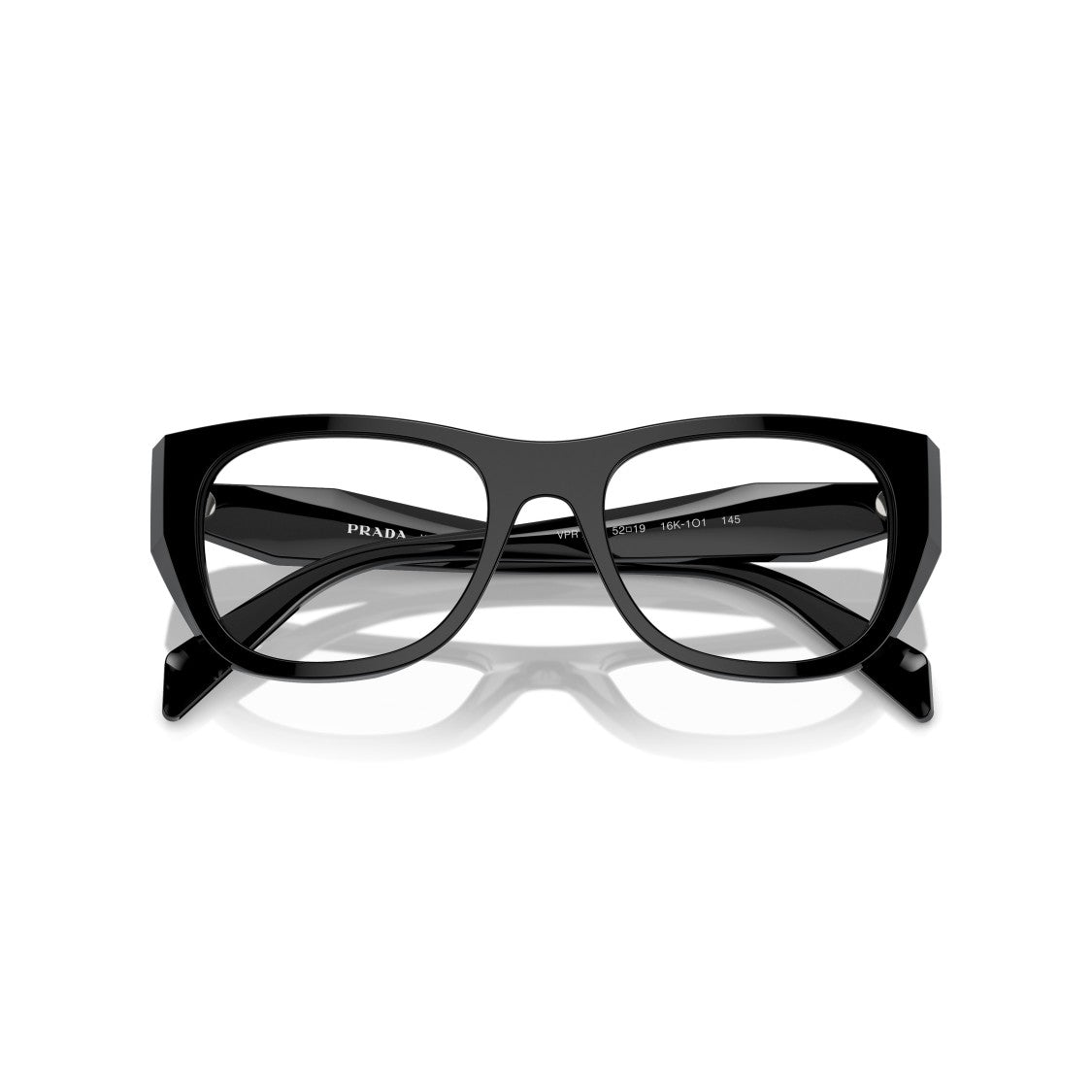 Prada 0Pr A18v Oversized Square Frame Black Acetate Eyeglasses