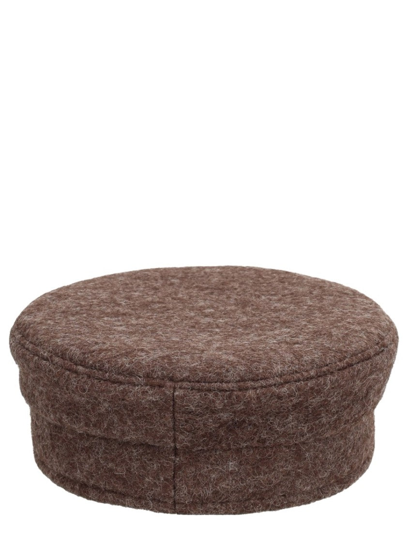 Ruslan Baginskiy Textured Wool-Blend Baker Boy Hat