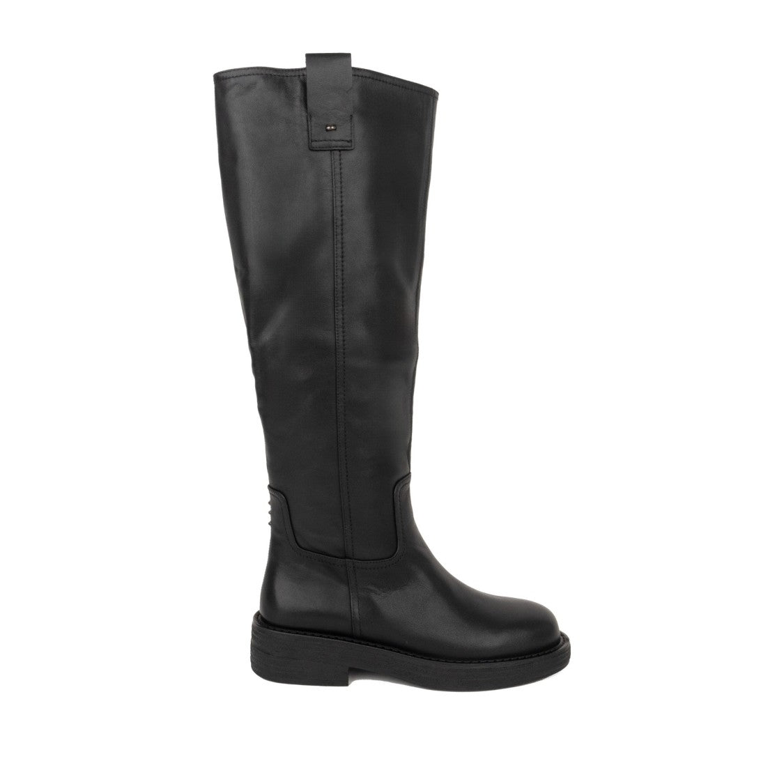 Linda Baumann Black Leather Minimalist Flat Boots