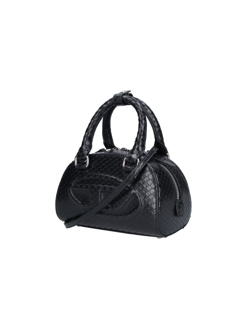 Diesel Beige 1Dr Dome Textured Leather Bag
