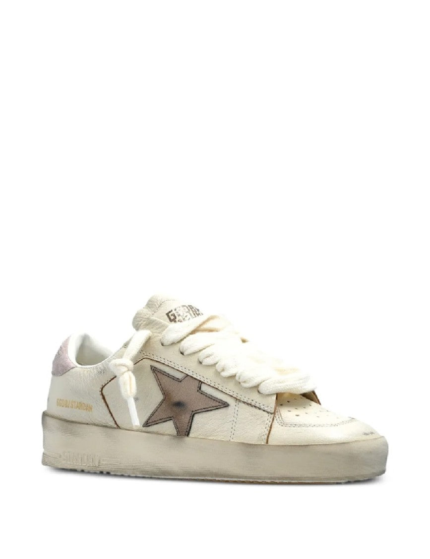 Golden Goose Vintage-Inspired Distressed Sneakers With Prominent Star Detail