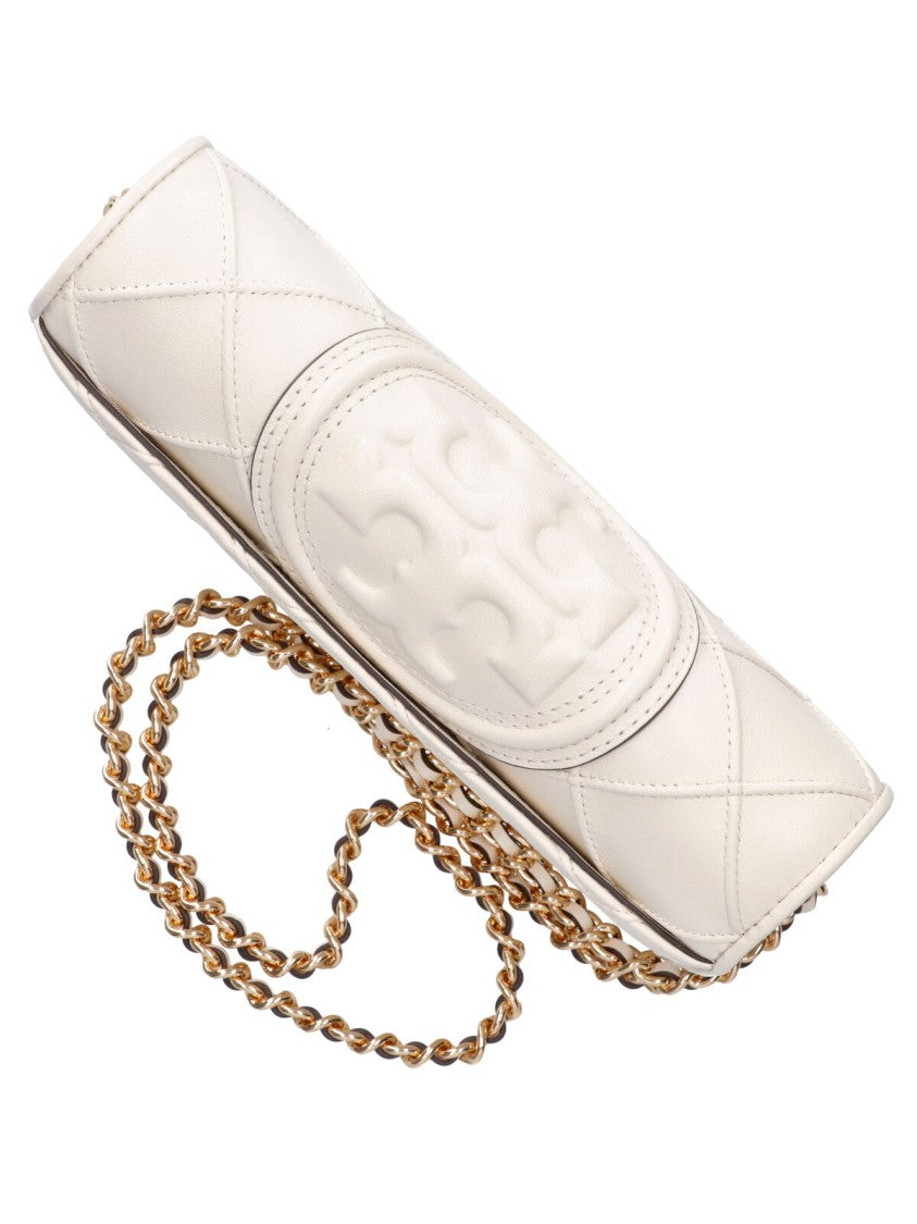 Tory Burch Cream Fleming Quilted Leather Wallet