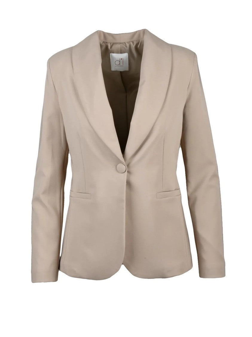 D'elle Giulia Mastini Fitted Tailored Jacket With Lined Interior And Button Closure
