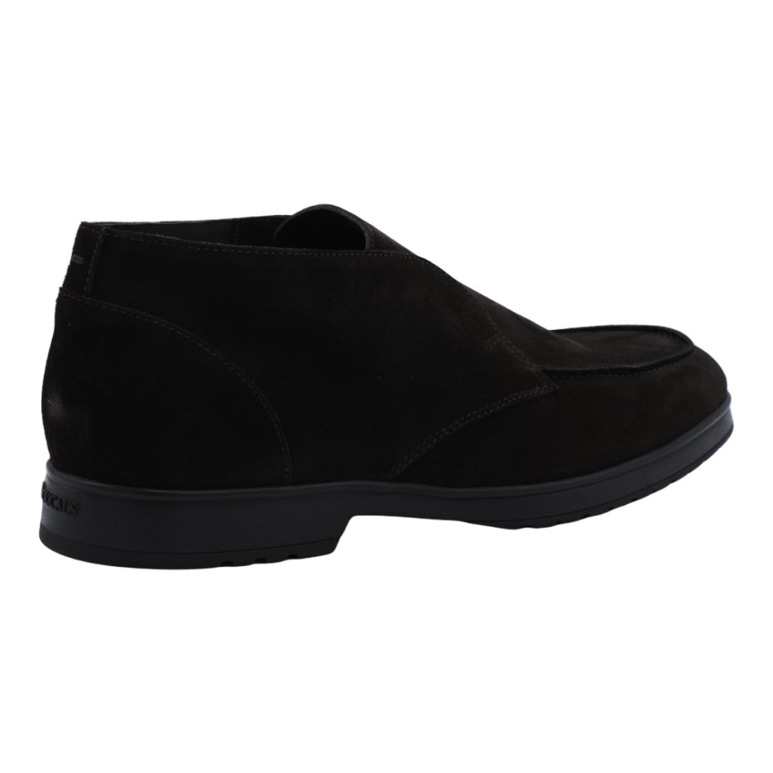 Doucal's Minimalist Black Suede Boots With Rounded Toe